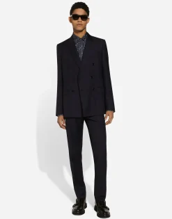 Silk Martini-fit shirt with tie print