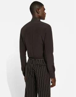Silk Martini-fit shirt with shirt front