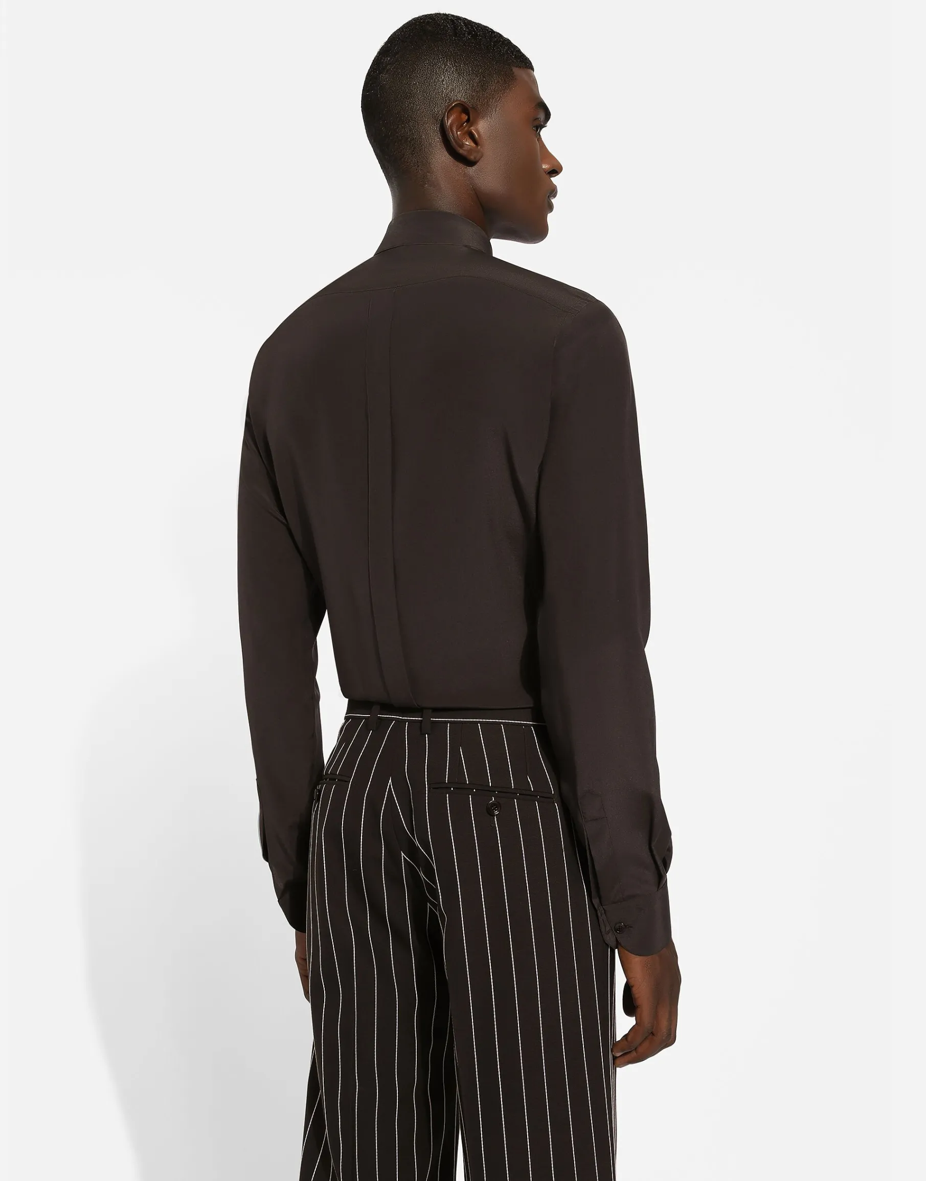 Silk Martini-fit shirt with shirt front