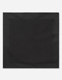 Silk pocket square with DG logo embroidery
