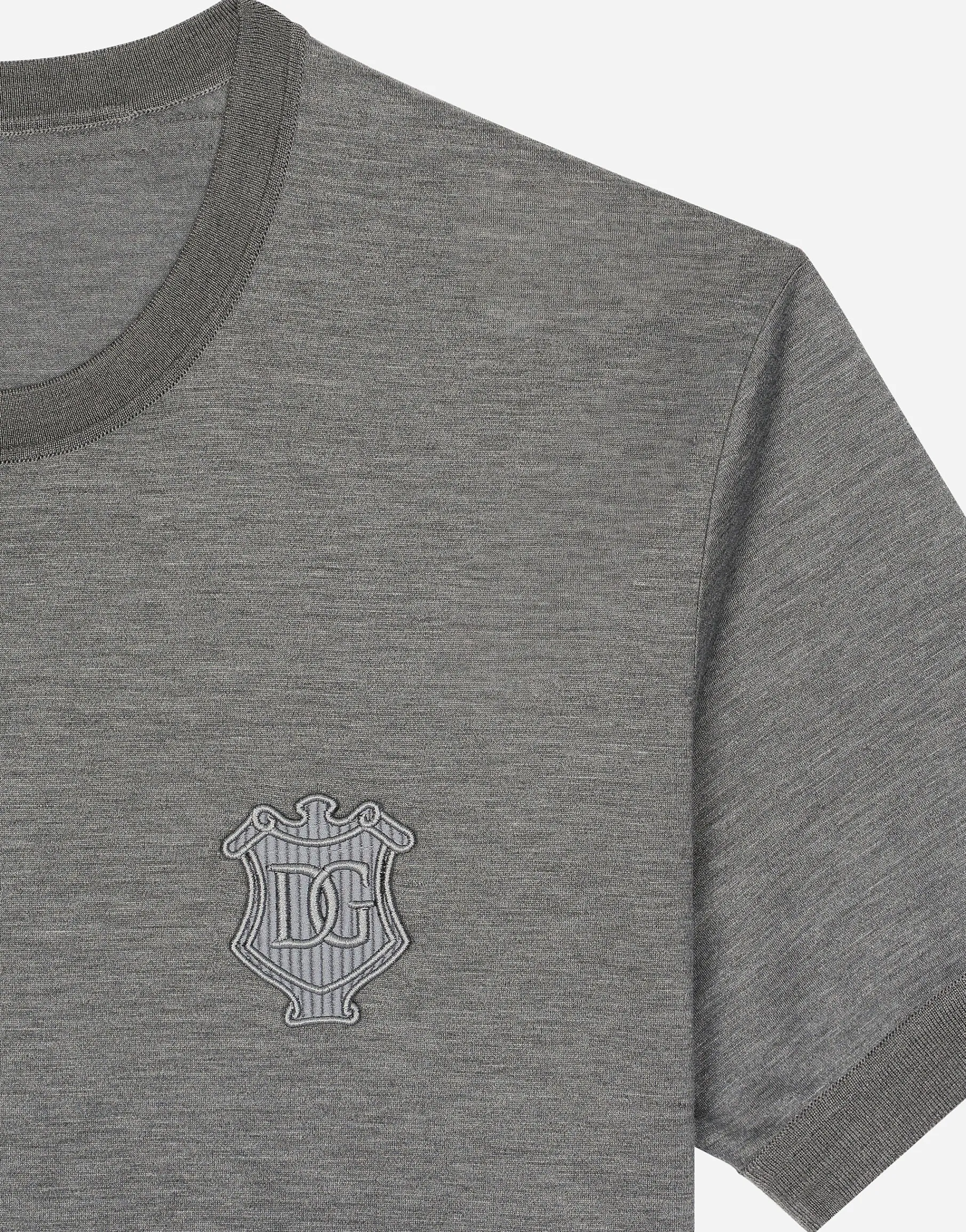 Silk round-neck T-shirt