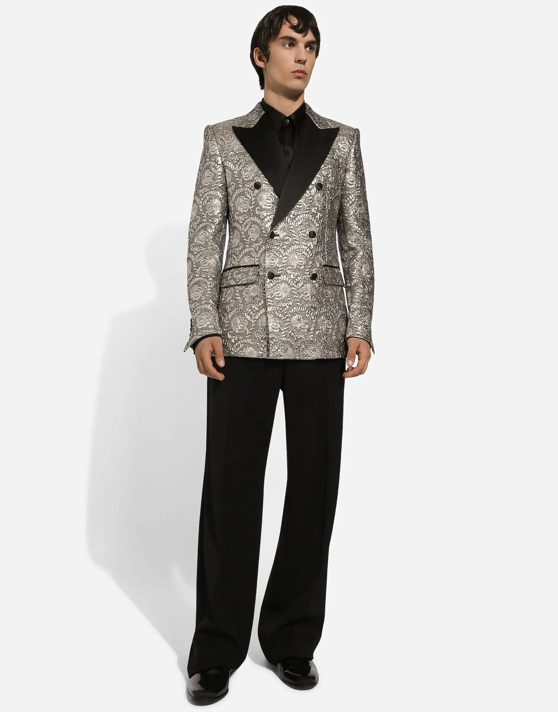 Silk satin Martini-fit shirt
