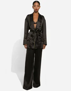 Silk satin pajama pants