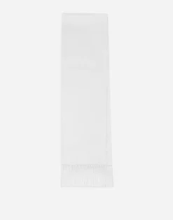 Silk satin scarf with fringing