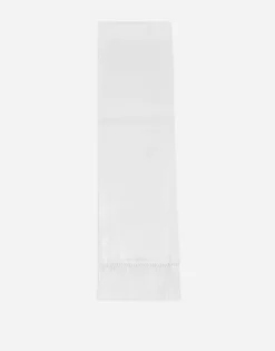 Silk satin scarf with fringing