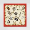 Silk scarf with lighter print