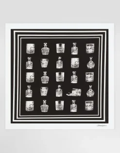 Silk scarf with liquor print