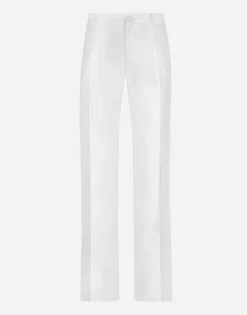 Silk shantung pants