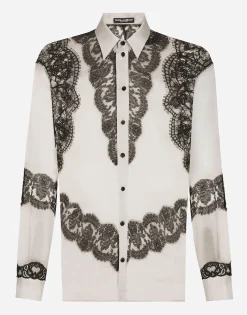 Silk shirt with embroidery