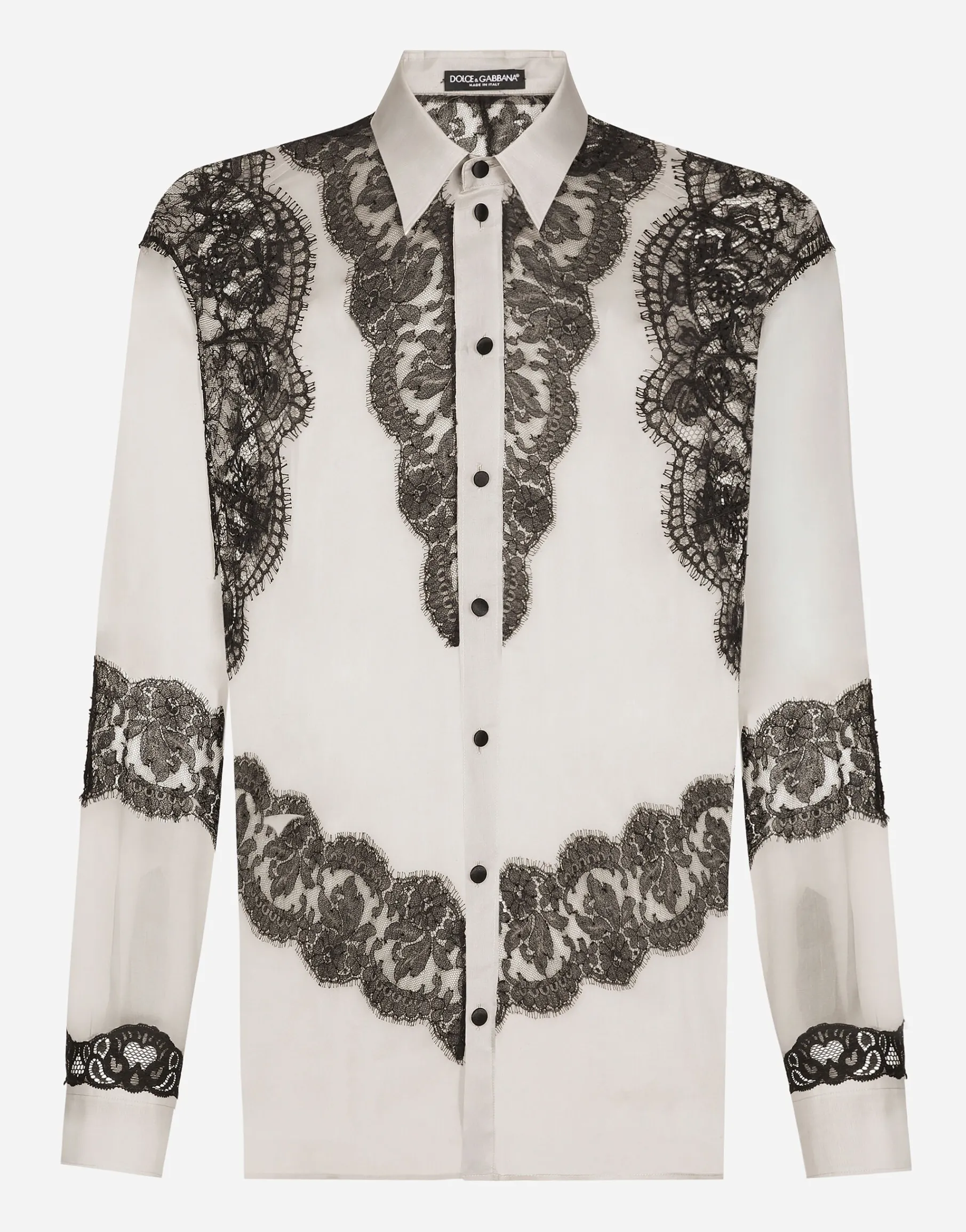 Silk shirt with embroidery