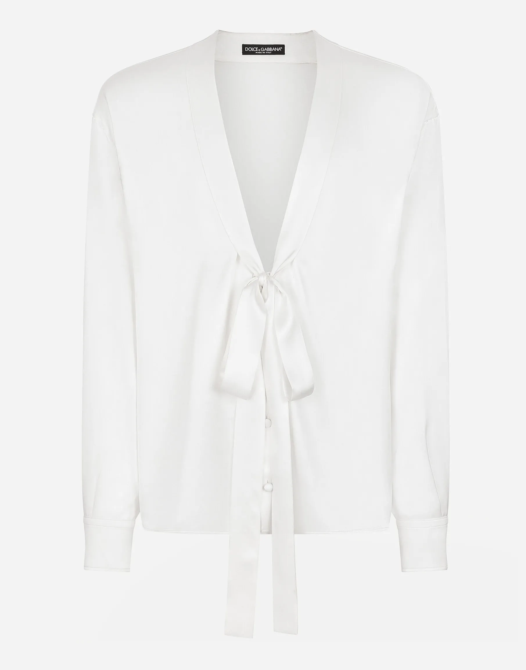 Silk shirt with pussy-bow detail