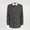 Silk shirt with tie print