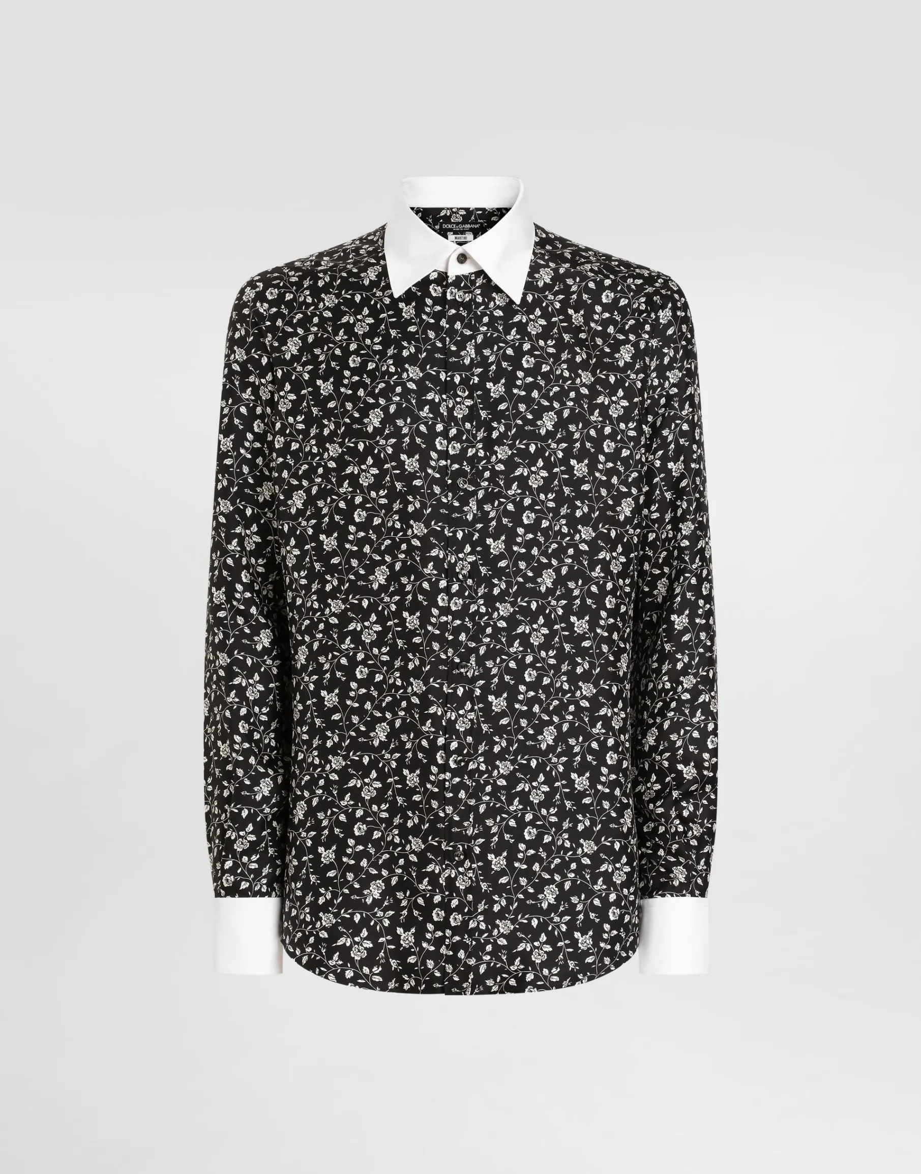 Silk shirt with tie print