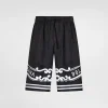 Silk shorts with bandanna-print details