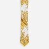 Silk twill scarf with majolica print