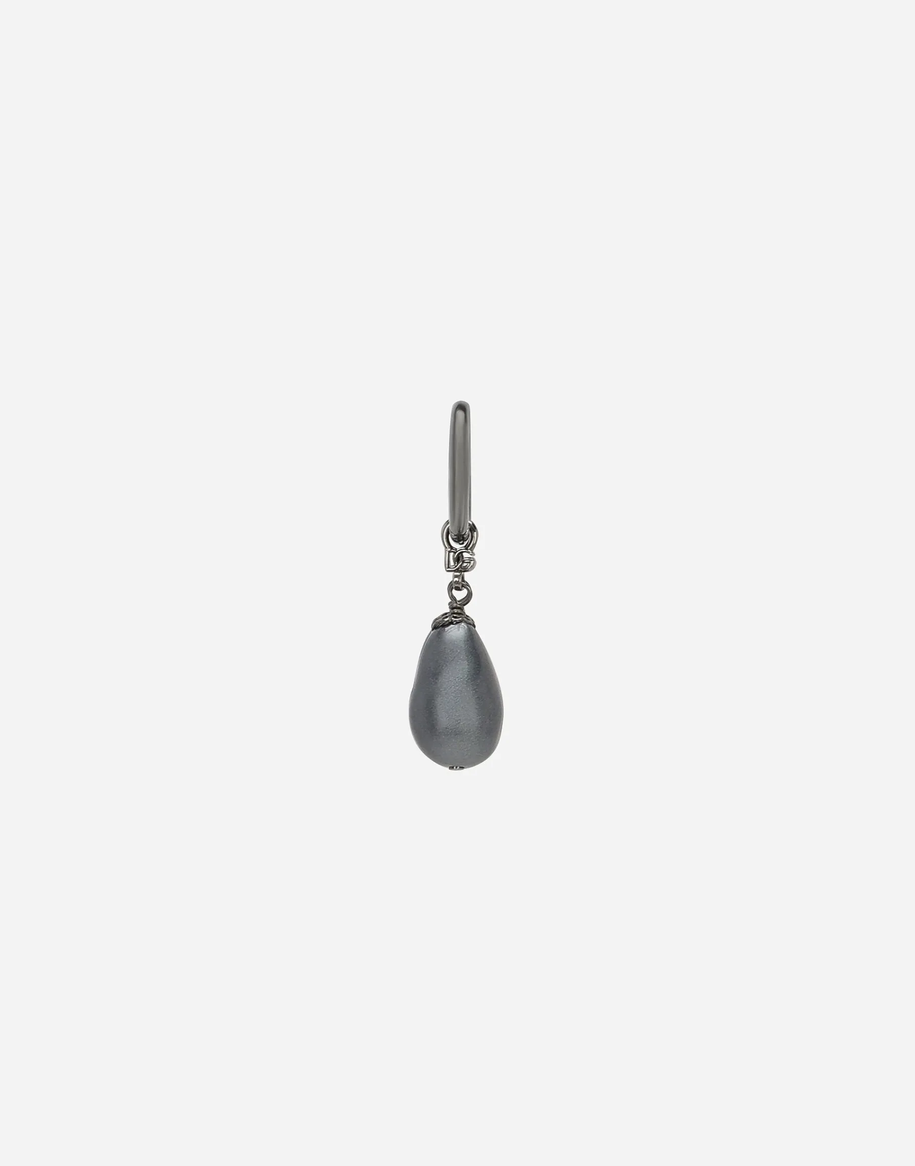 Single creole earring with teardrop detail