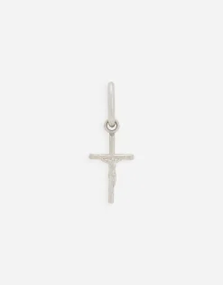 Single Creole earring with cross pendant