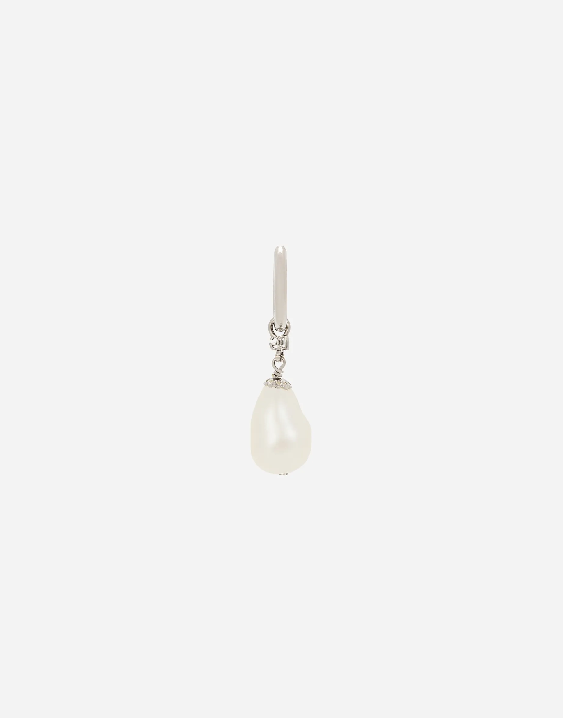 Single creole earring with teardrop detail