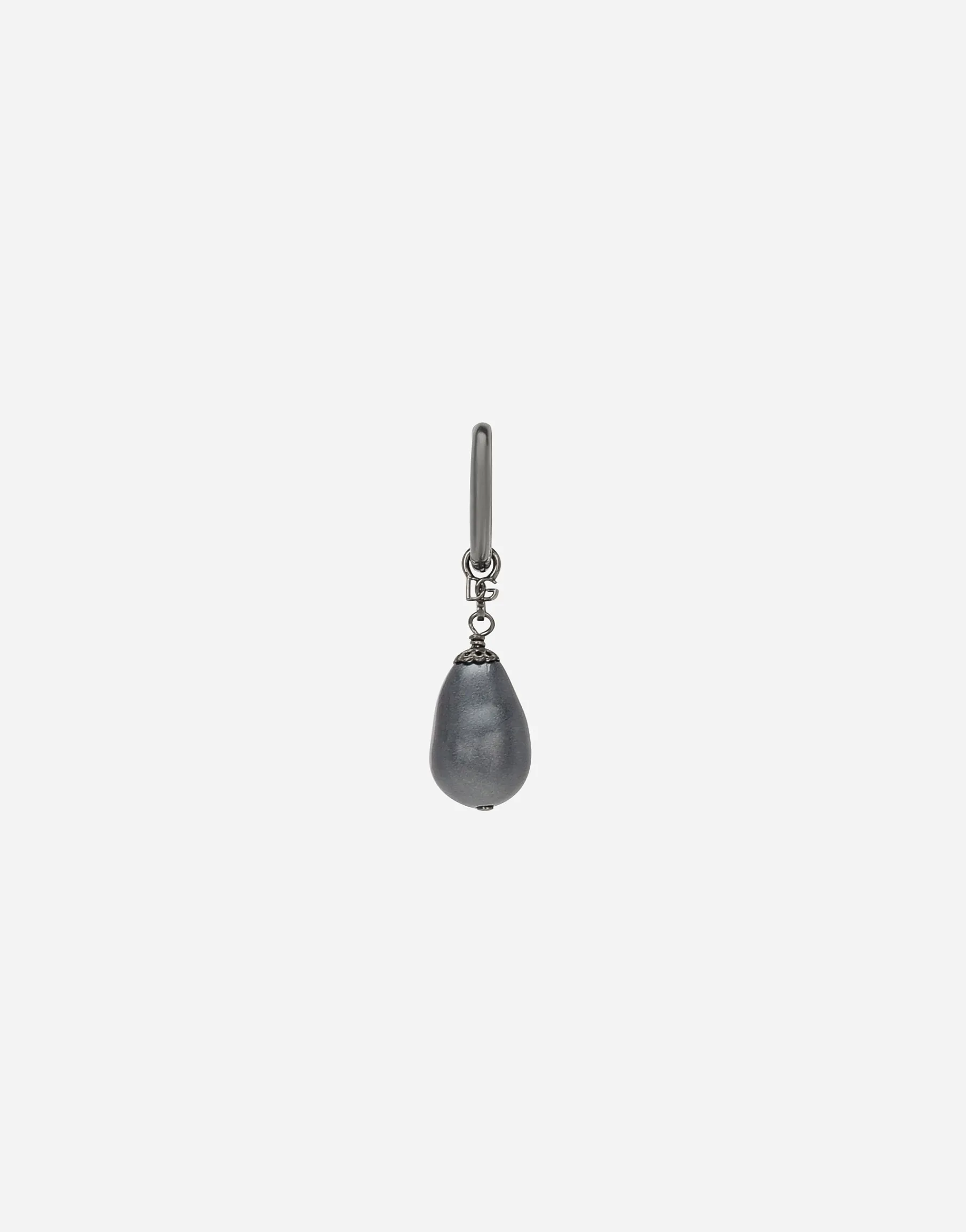 Single creole earring with teardrop detail