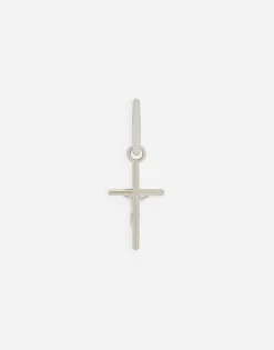 Single Creole earring with cross pendant