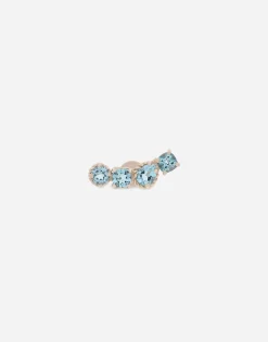 Single earring in white gold 18kt with Swiss topazes