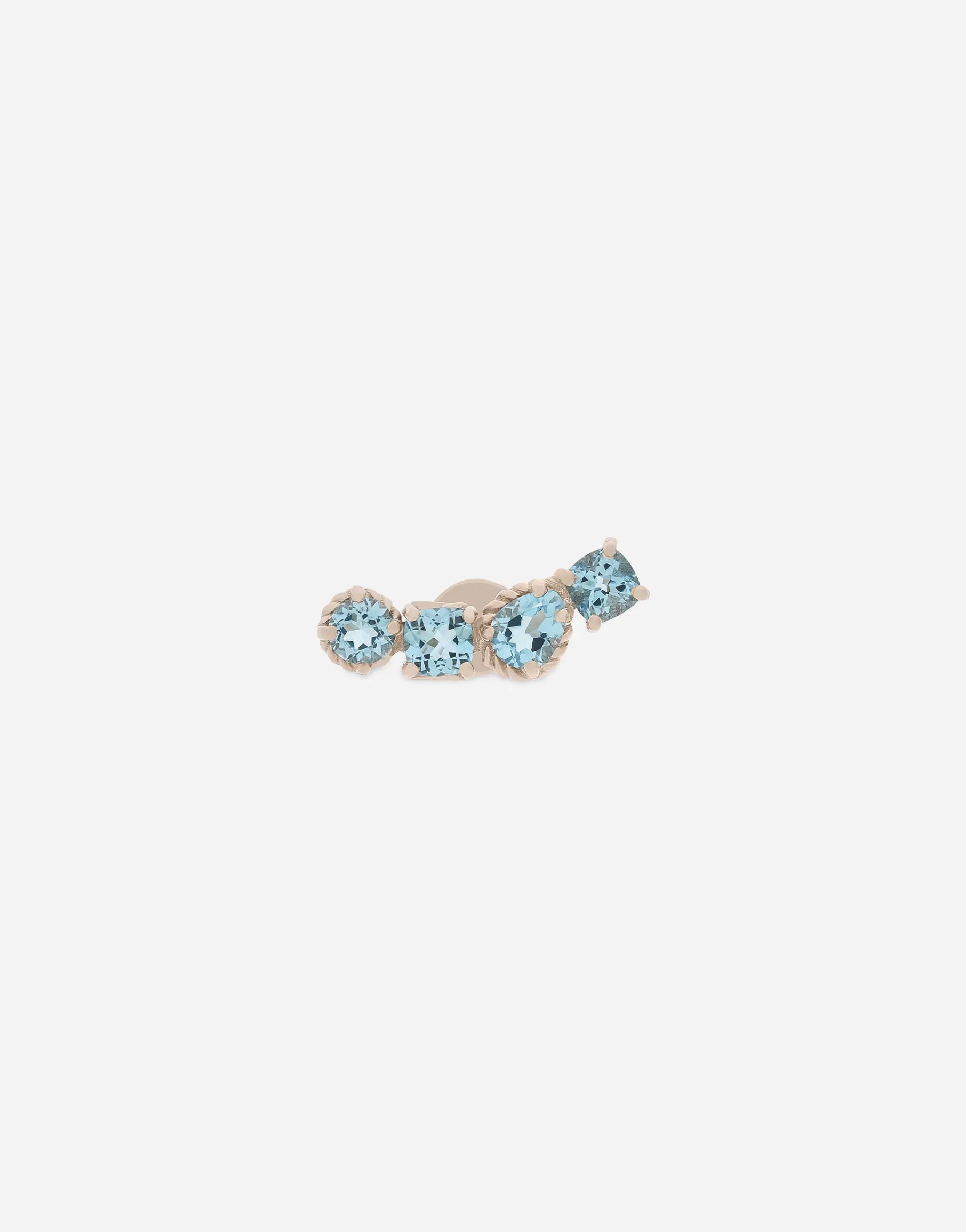 Single earring in white gold 18kt with Swiss topazes