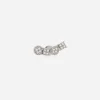 Single earring in white gold 18kt with diamonds pavé