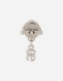 Single earring in white gold 18kt with Swiss topaz
