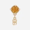 Single earring in yellow gold 18kt with citrines