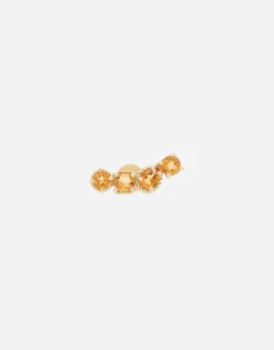 Single earring in yellow gold 18kt with citrines