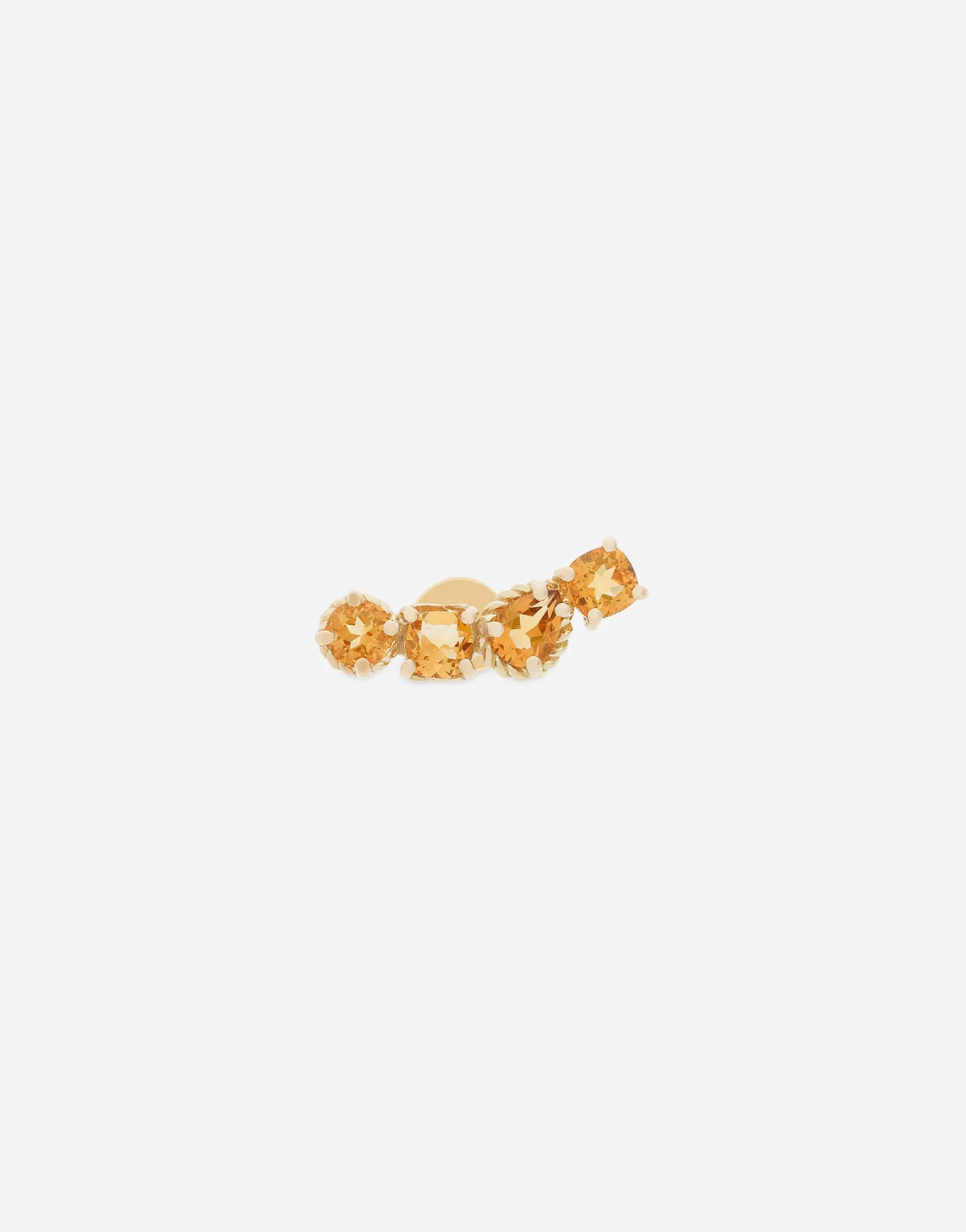 Single earring in yellow gold 18kt with citrines
