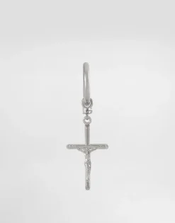 Single stud earring with “DNA” cross