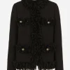 Single-breasted bouclé jacket