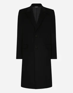 Single-breasted cashmere coat