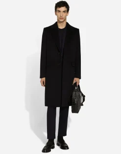Single-breasted cashmere coat