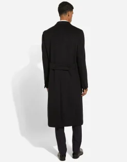 Single-breasted cashmere coat