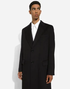 Single-breasted cashmere coat