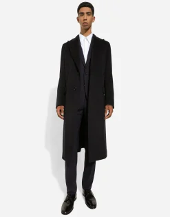Single-breasted cashmere coat