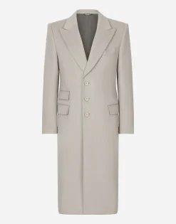 Single-breasted double cashmere coat