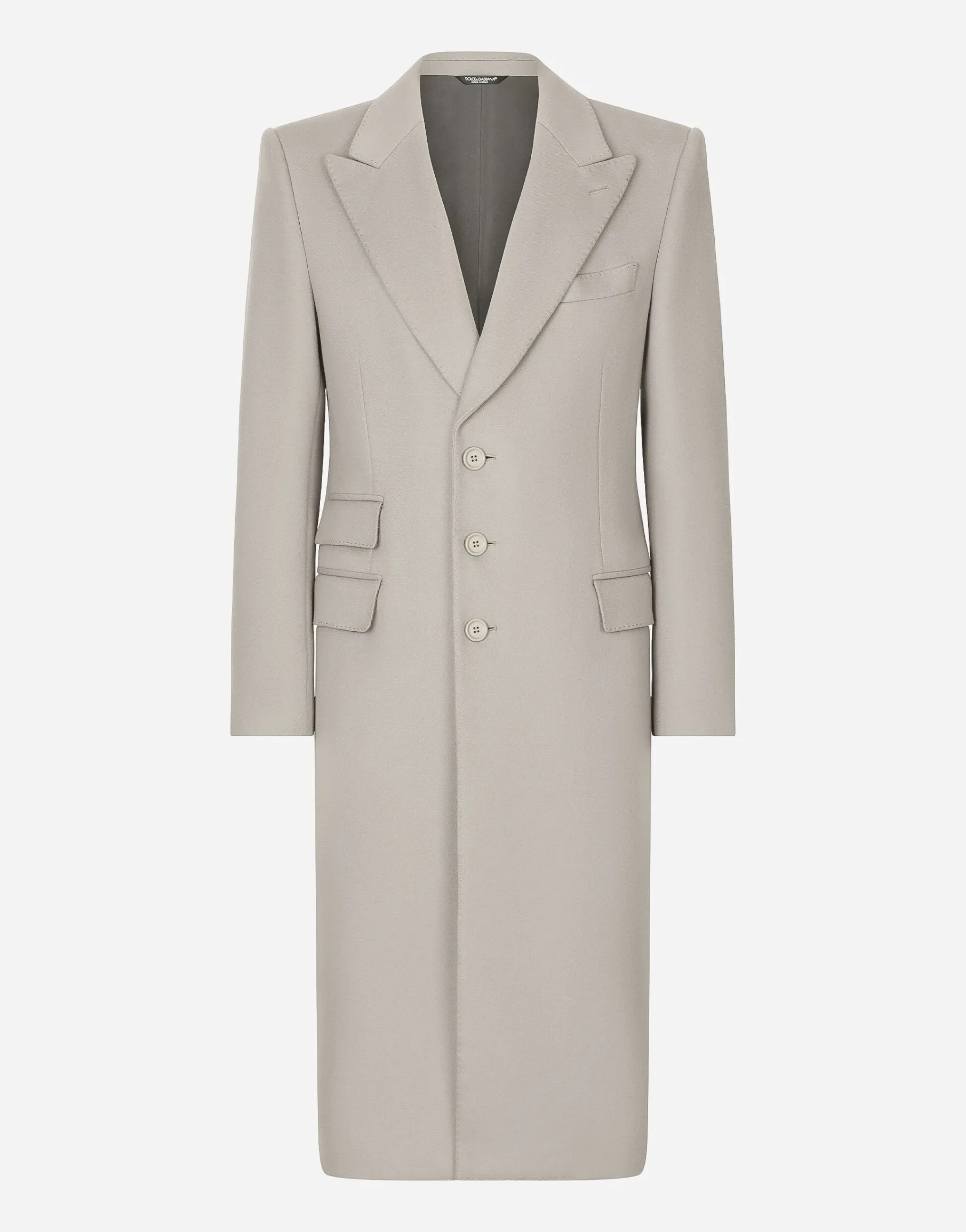 Single-breasted double cashmere coat