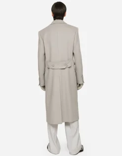 Single-breasted double cashmere coat