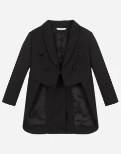 Single-breasted evening suit in stretch woolen fabric