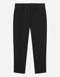 Single-breasted evening suit in stretch woolen fabric
