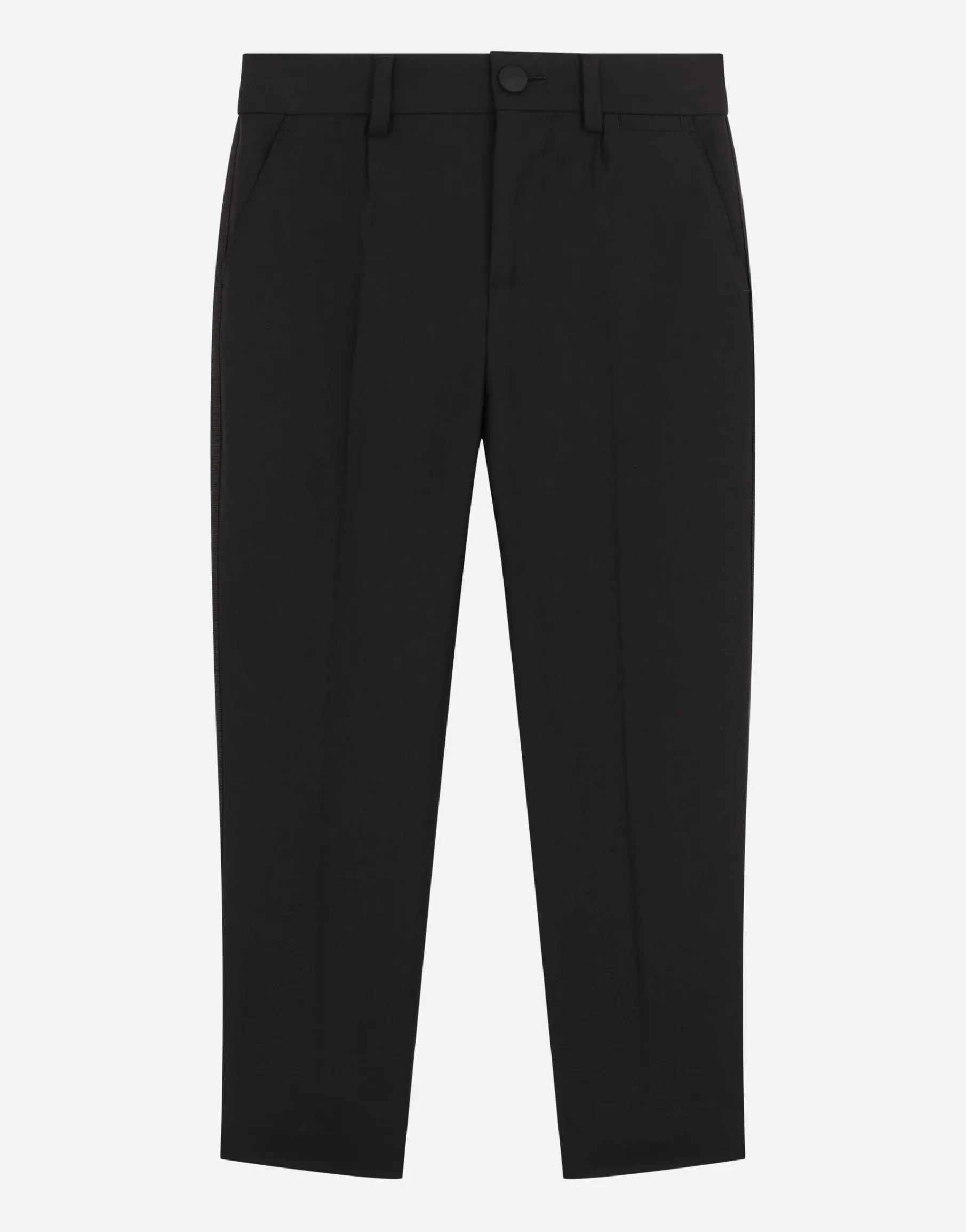 Single-breasted evening suit in stretch woolen fabric