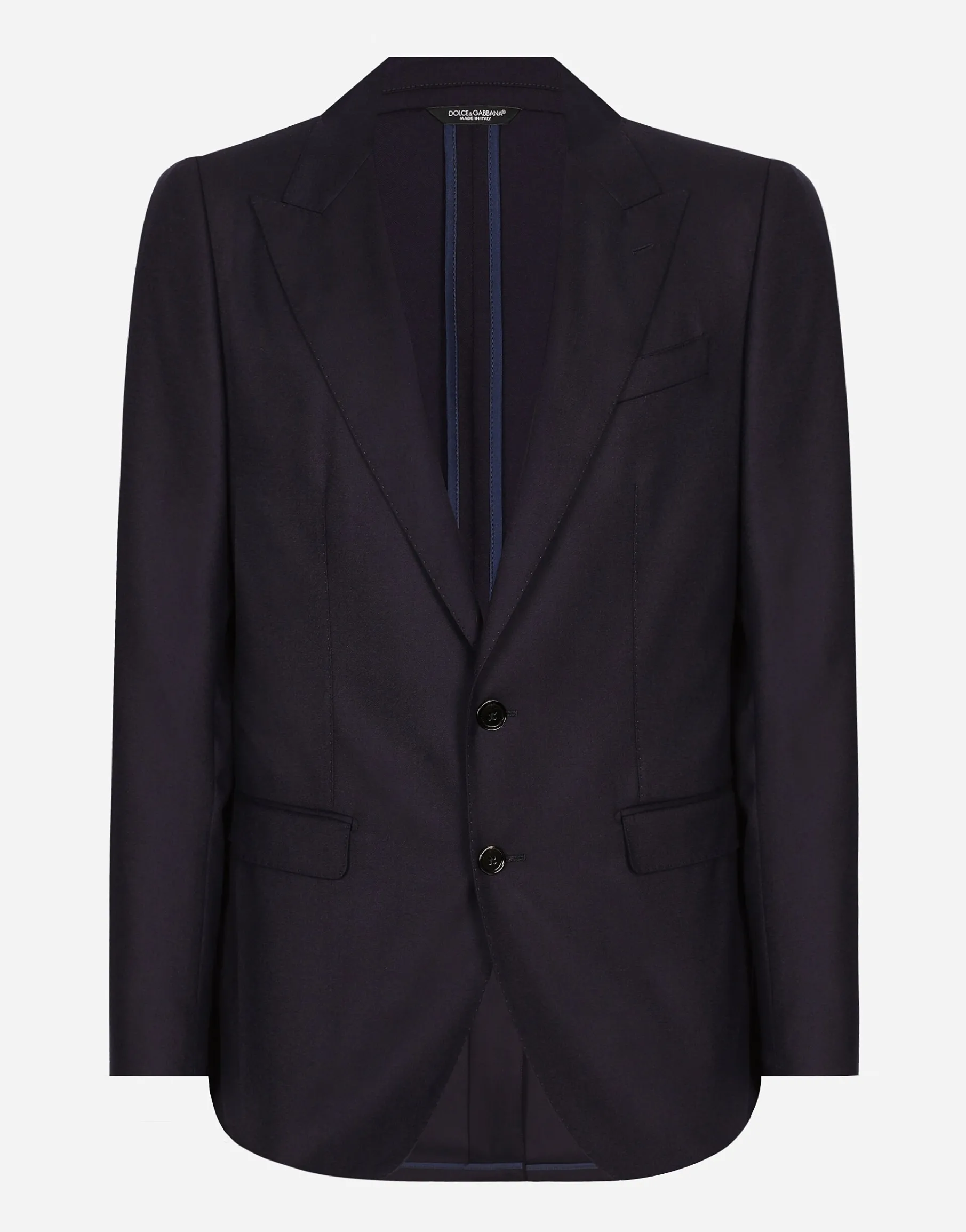 Single-breasted flannel Taormina-fit jacket