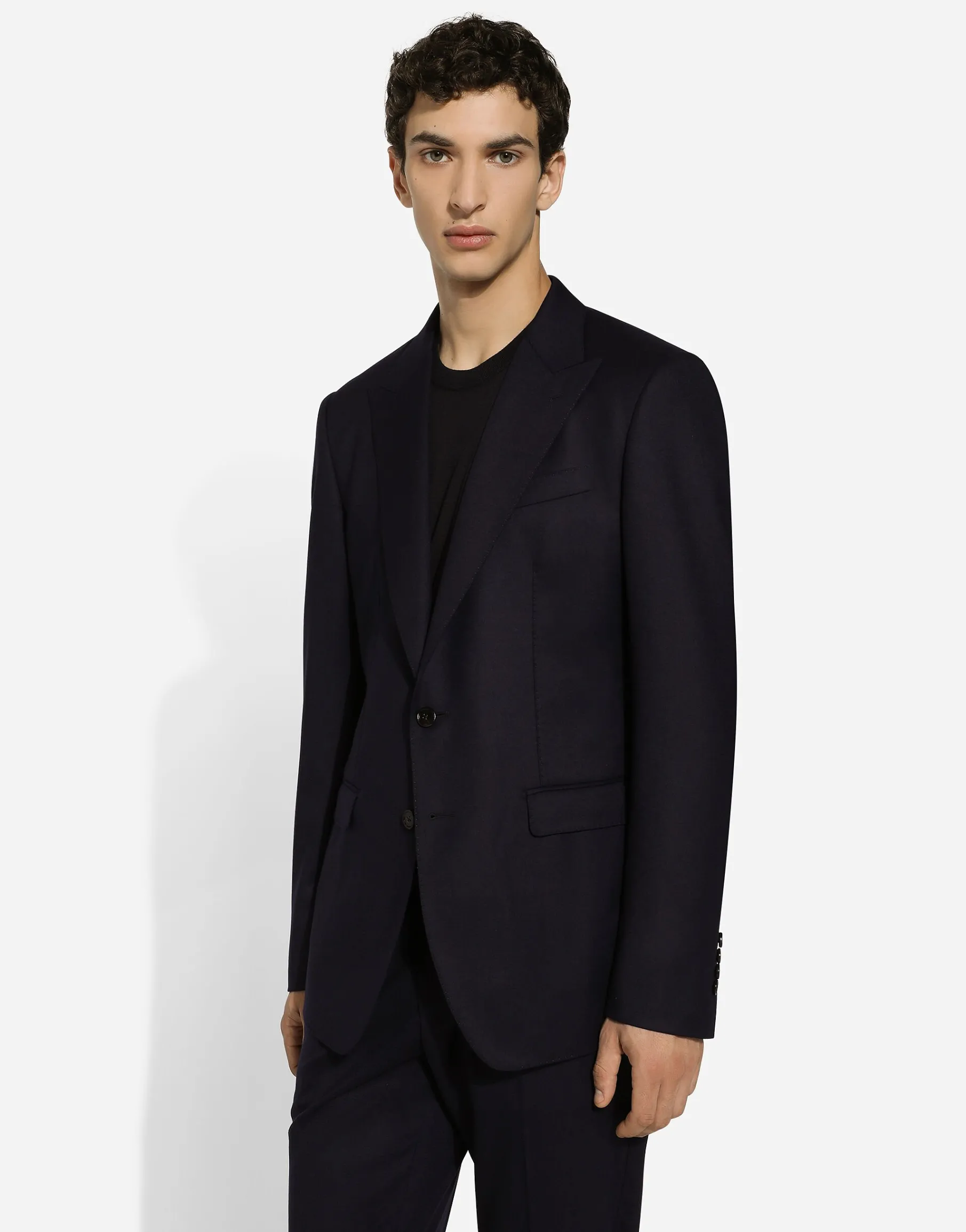 Single-breasted flannel Taormina-fit jacket