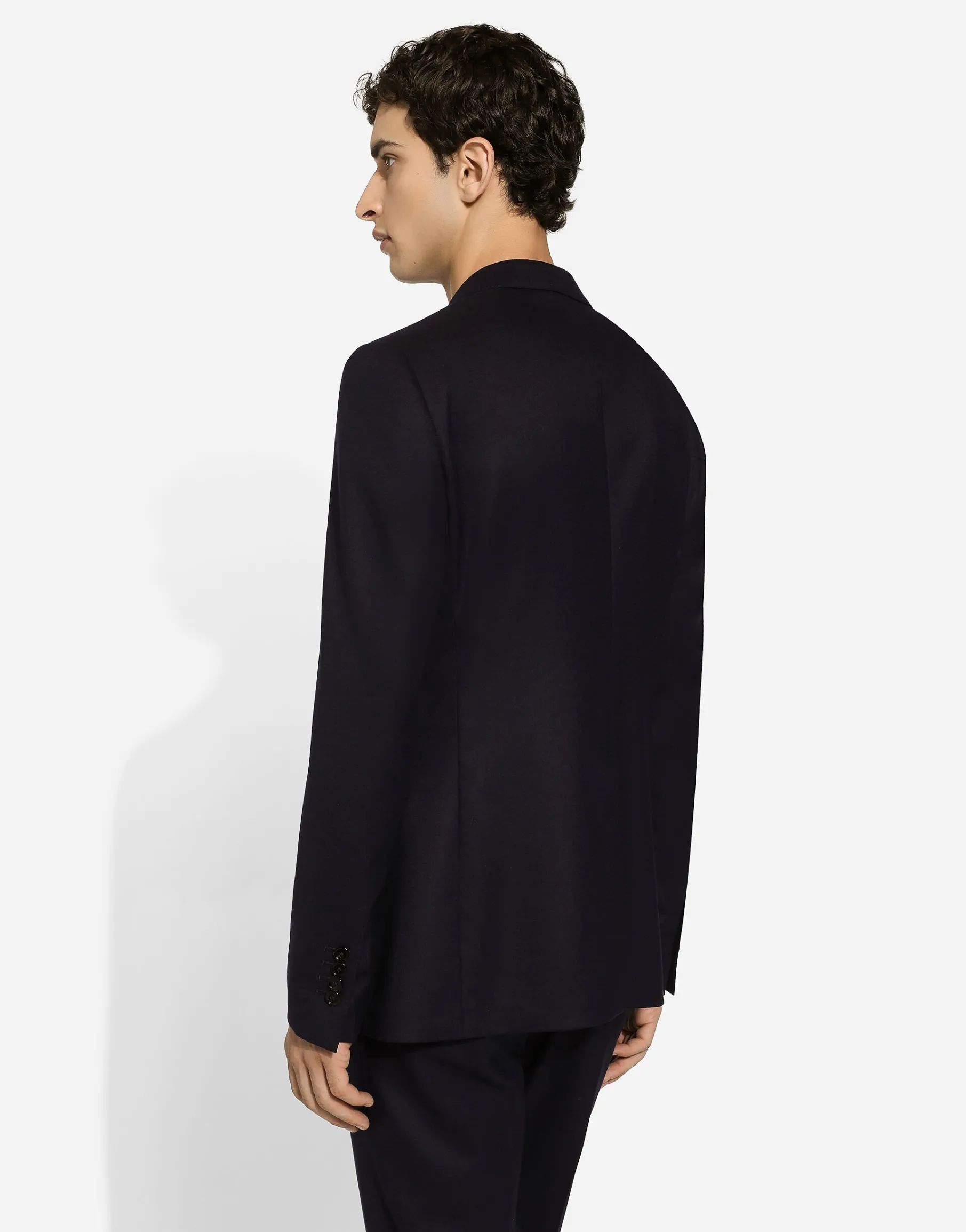 Single-breasted flannel Taormina-fit jacket
