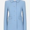 Single-breasted Gabbana wool crêpe jacket