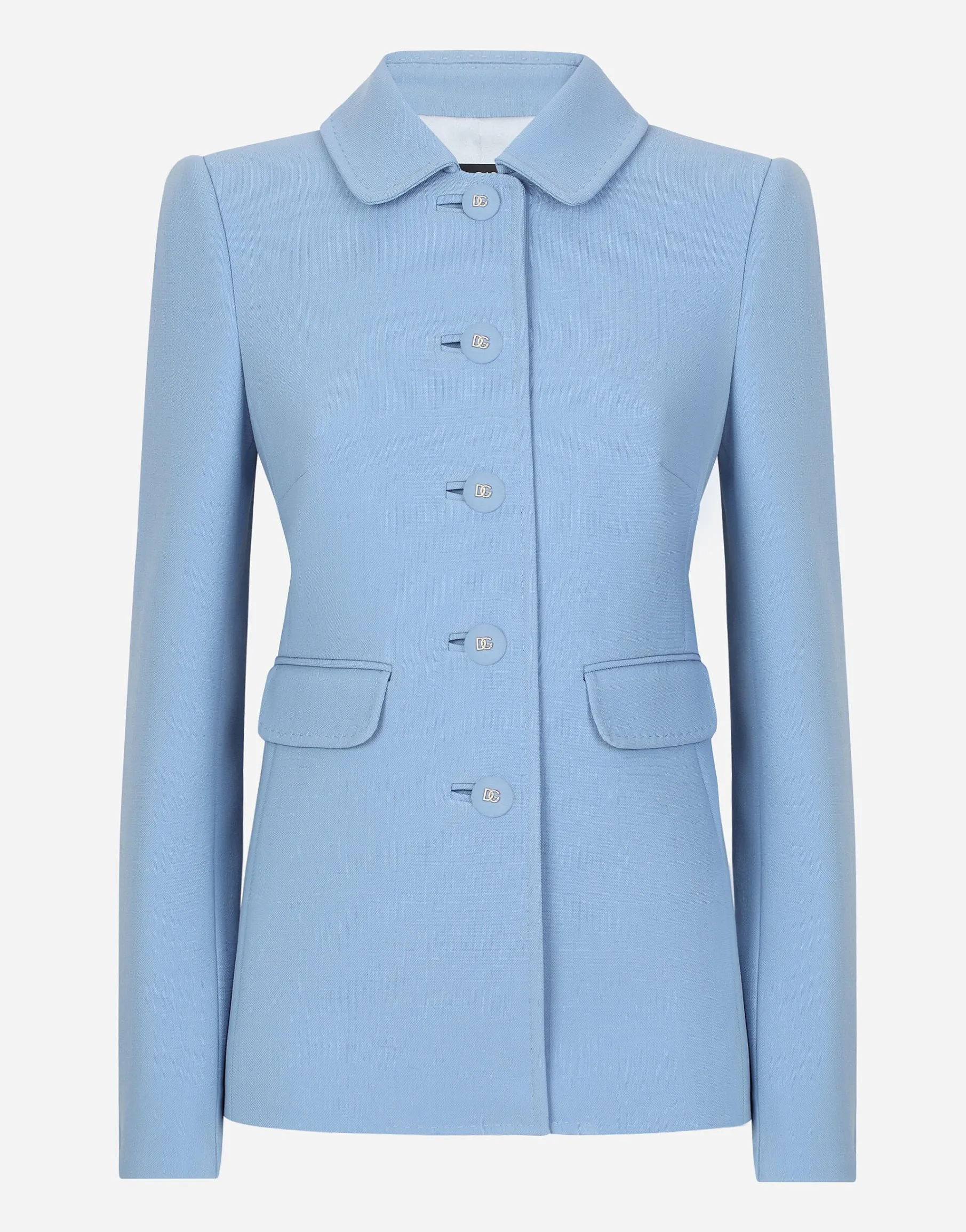 Single-breasted Gabbana wool crêpe jacket