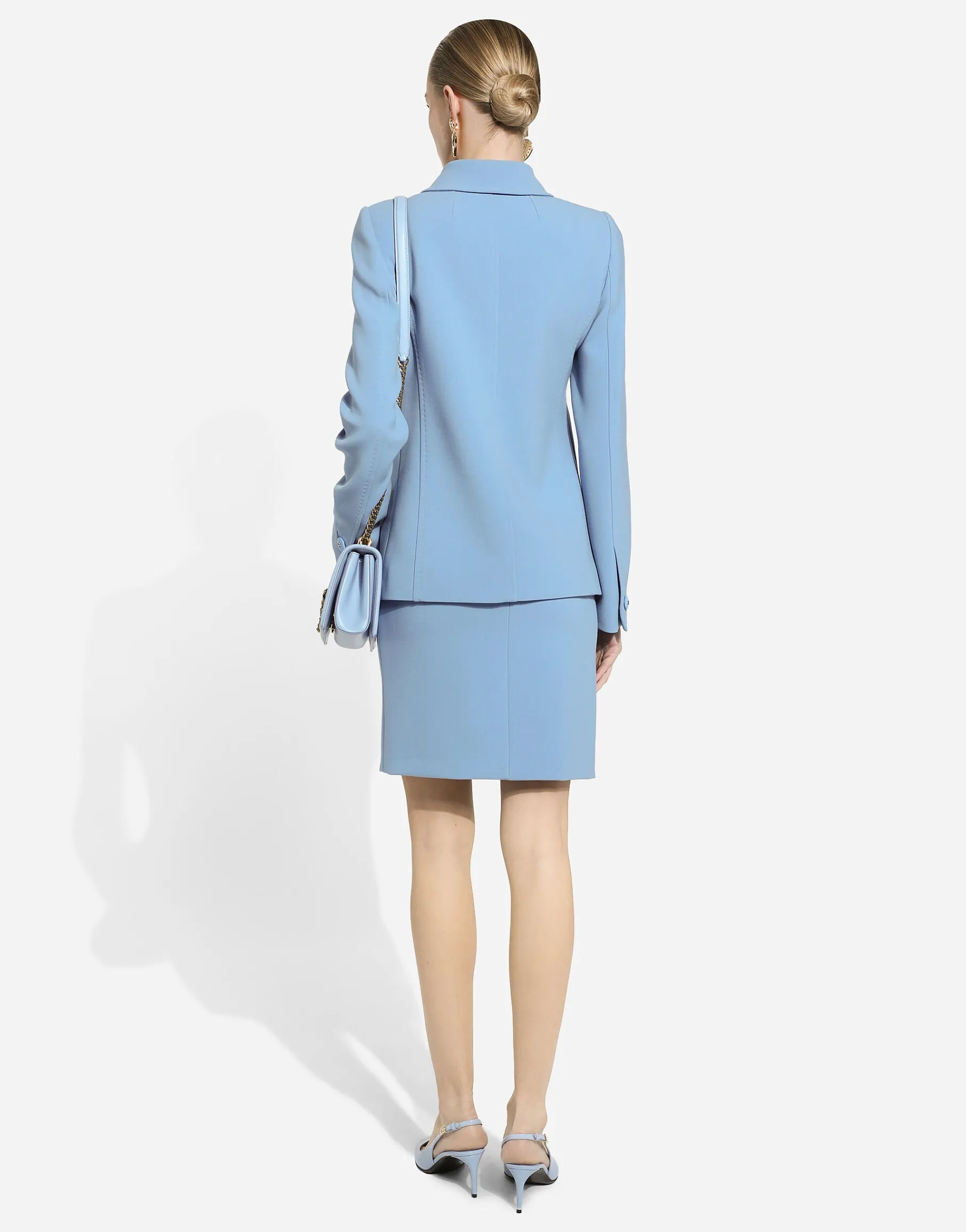 Single-breasted Gabbana wool crêpe jacket